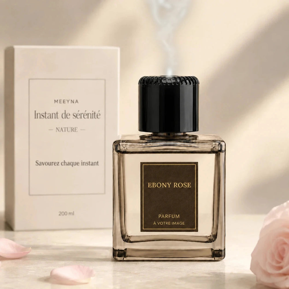 Diffuseur de parfum automatique Plume Ebony Rose diffusant une brume fine